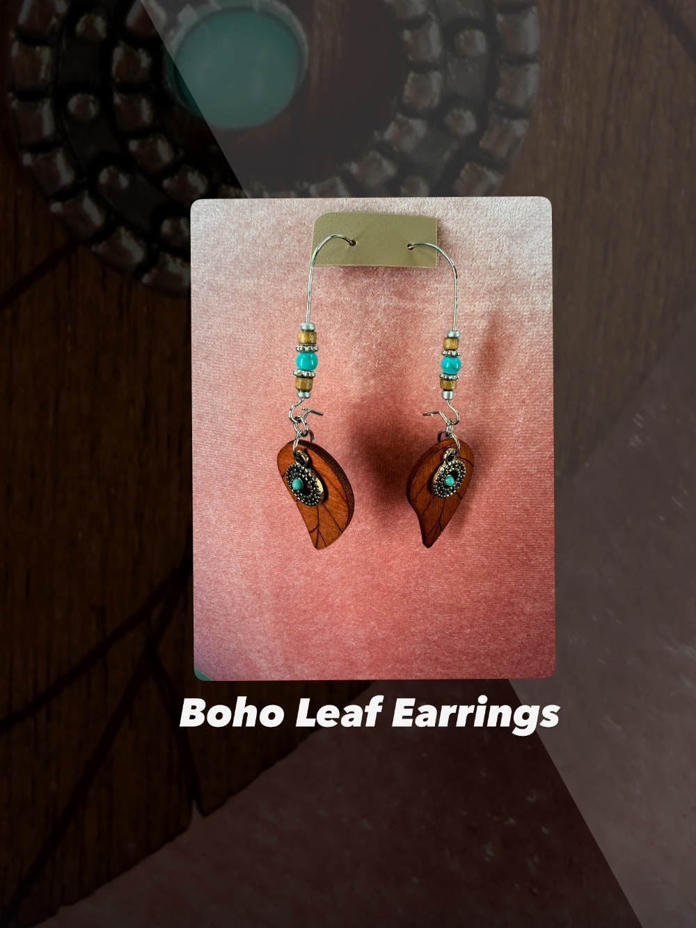 NWOT Boho Leaf Earrings
